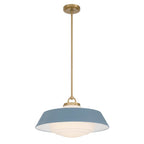 Crystorama XAN-8009-VG-BL Vibrant Gold Xander 20'' Vibrant Gold And Blue Pendant Image 1