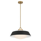 Crystorama XAN-8009-VG-MK Vibrant Gold Xander 20'' Vibrant Gold And Matte Black Pendant Image 1