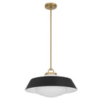 Crystorama Xander 20'' Vibrant Gold And Matte Black Pendant