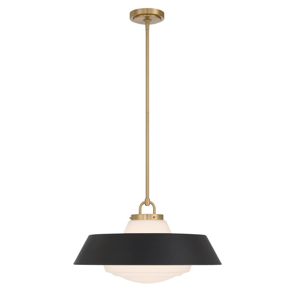 Crystorama XAN-8009-VG-MK Vibrant Gold Xander 20'' Vibrant Gold And Matte Black Pendant Image 6