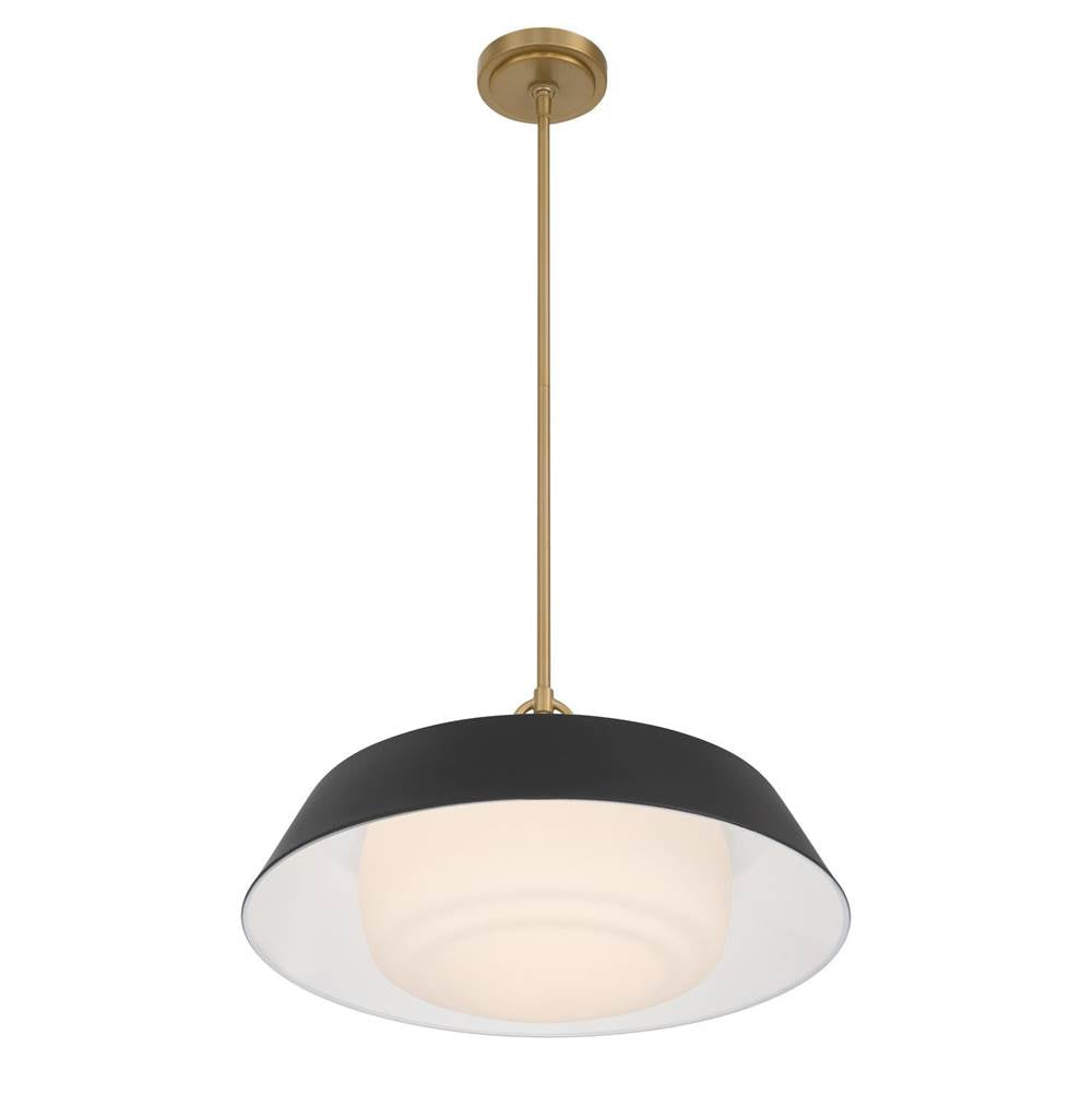 Crystorama XAN-8009-VG-MK Vibrant Gold Xander 20'' Vibrant Gold And Matte Black Pendant Image 5