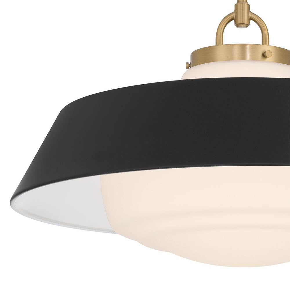 Crystorama XAN-8009-VG-MK Vibrant Gold Xander 20'' Vibrant Gold And Matte Black Pendant Image 4