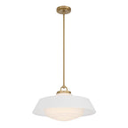 Crystorama XAN-8009-VG-WH Vibrant Gold Xander 20'' Vibrant Gold And White Pendant Image 1