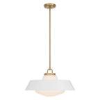 Crystorama XAN-8009-VG-WH Vibrant Gold Xander 20'' Vibrant Gold And White Pendant Image 6