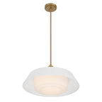 Crystorama XAN-8009-VG-WH Vibrant Gold Xander 20'' Vibrant Gold And White Pendant Image 5