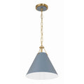 Crystorama XAV-B8301-VG-BL Vibrant Gold,Blue Xavier 1 Light Vibrant Gold Plus Blue Mini Pendant Image 1