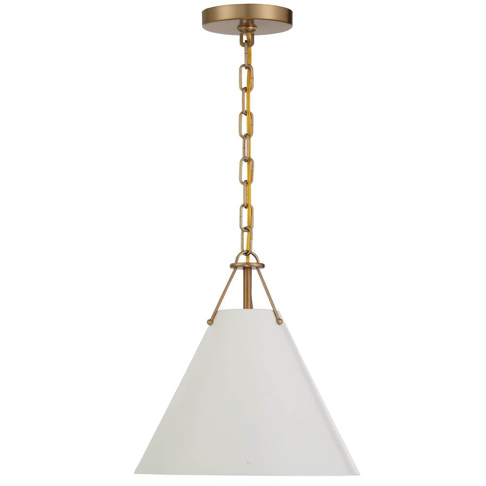 Crystorama XAV-B8301-VG Vibrant Gold Xavier 1 Light Vibrant Gold Pendant Image 1