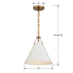 Crystorama XAV-B8301-VG Vibrant Gold Xavier 1 Light Vibrant Gold Pendant Image 2