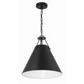 Crystorama XAV-B8305-MK Matte Black Xavier 3 Light Matte Black Pendant Image 1