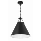 Crystorama XAV-B8305-MK Matte Black Xavier 3 Light Matte Black Pendant Image 1