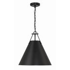 Crystorama Xavier 3 Light Matte Black Pendant