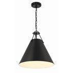 Crystorama XAV-B8305-MK Matte Black Xavier 3 Light Matte Black Pendant Image 3