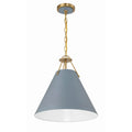 Crystorama XAV-B8305-VG-BL Vibrant Gold,Blue Xavier 3 Light Vibrant Gold Plus Blue Pendant Image 1