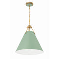 Crystorama XAV-B8305-VG-GR Vibrant Gold,Green Xavier 3 Light Vibrant Gold Plus Green Pendant Image 1