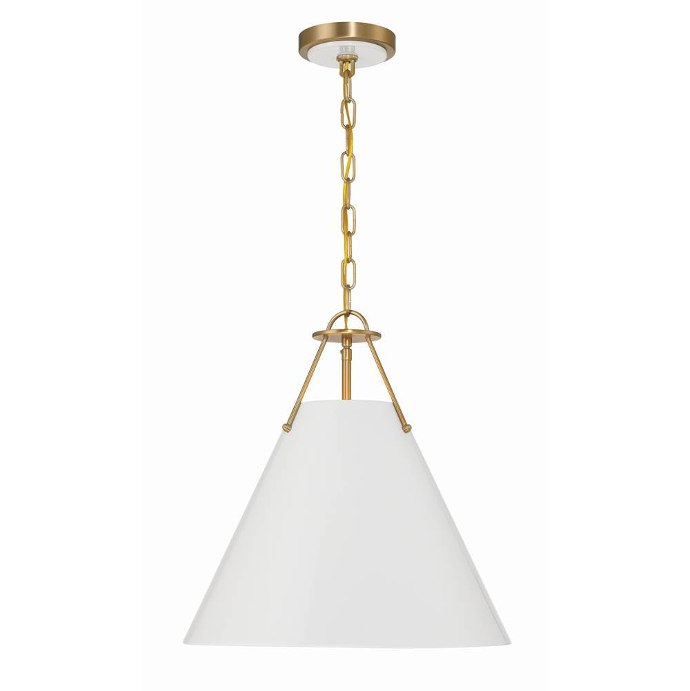 Crystorama Xavier 3 Light Matte Black Pendant