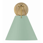 Crystorama XAV-B8311-VG-GR Vibrant Gold,Green Xavier 1 Light Vibrant Gold Plus Green Task Sconce Image 2