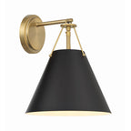 Crystorama XAV-B8311-VG Vibrant Gold Xavier 1 Light Vibrant Gold Task Sconce Image 3