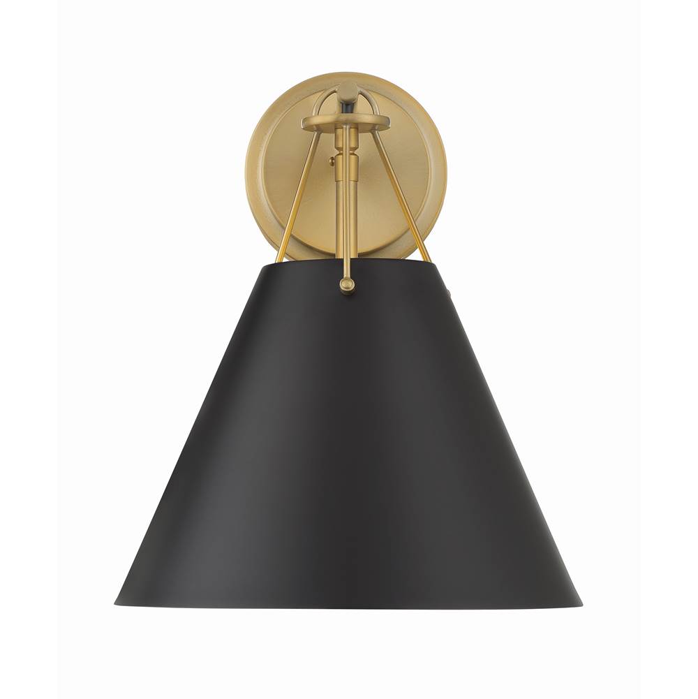 Crystorama XAV-B8311-VG Vibrant Gold Xavier 1 Light Vibrant Gold Task Sconce Image 2
