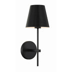 Crystorama XAV-B8321-MK Matte Black Xavier 1 Light Matte Black Wall Mount Image 1