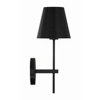 Crystorama Xavier 1 Light Matte Black Wall Mount