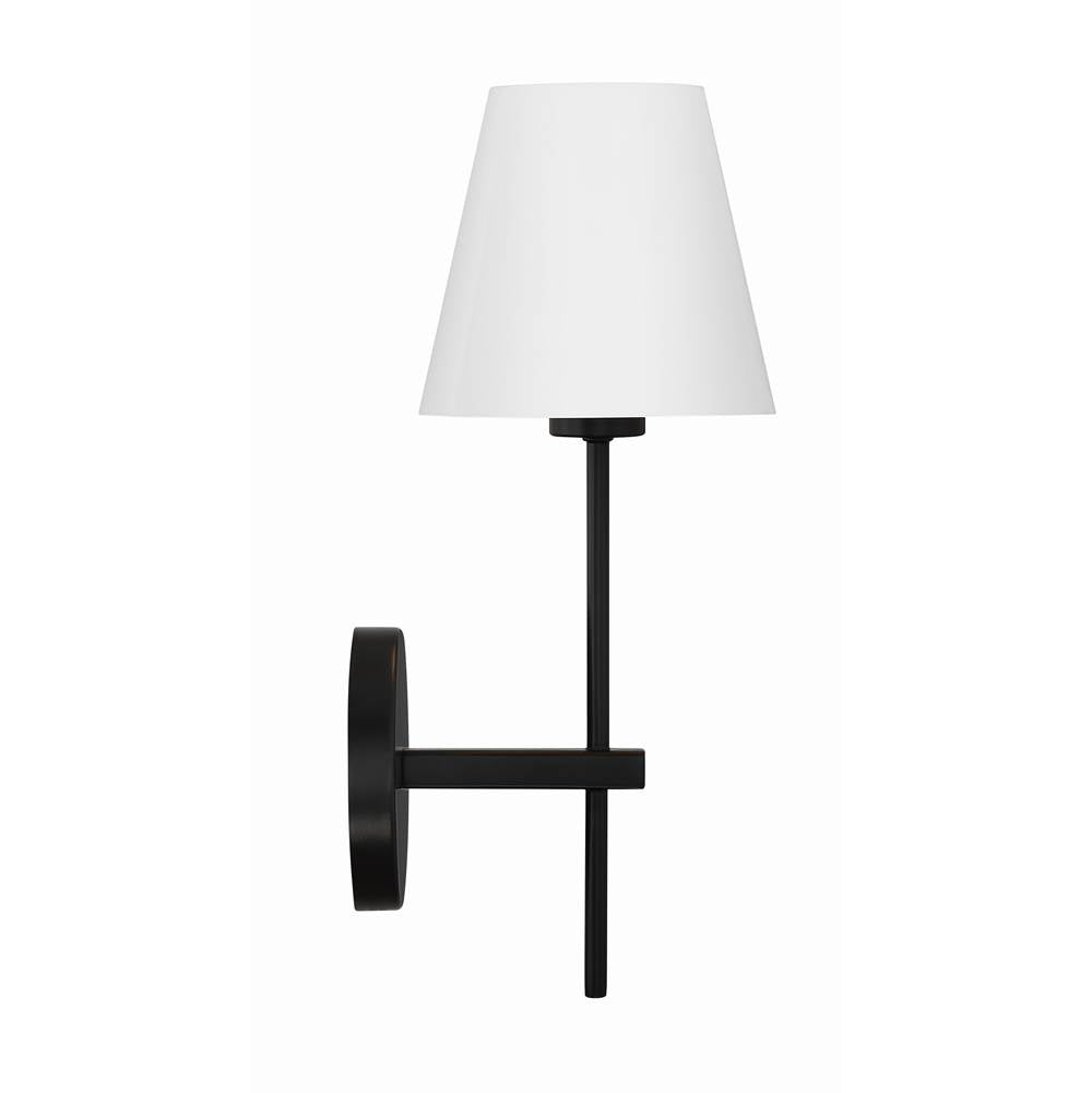 Crystorama XAV-B8321-MK Matte Black Xavier 1 Light Matte Black Wall Mount Image 5