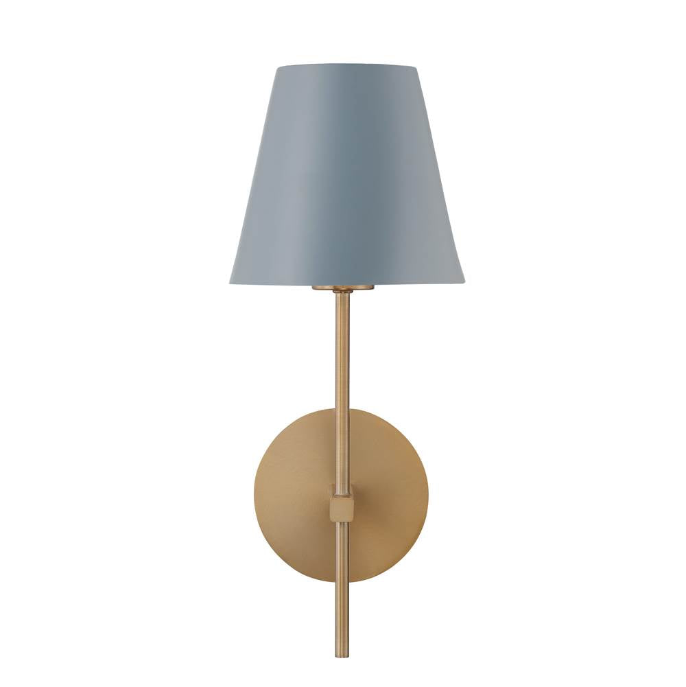 Crystorama XAV-B8321-VG-BL Vibrant Gold,Blue Xavier 1 Light Vibrant Gold Plus Blue Sconce Image 3