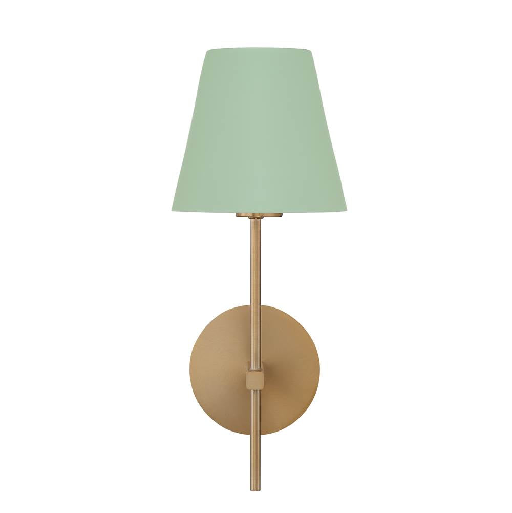 Crystorama XAV-B8321-VG-GR Vibrant Gold,Green Xavier 1 Light Vibrant Gold Plus Green Sconce Image 3