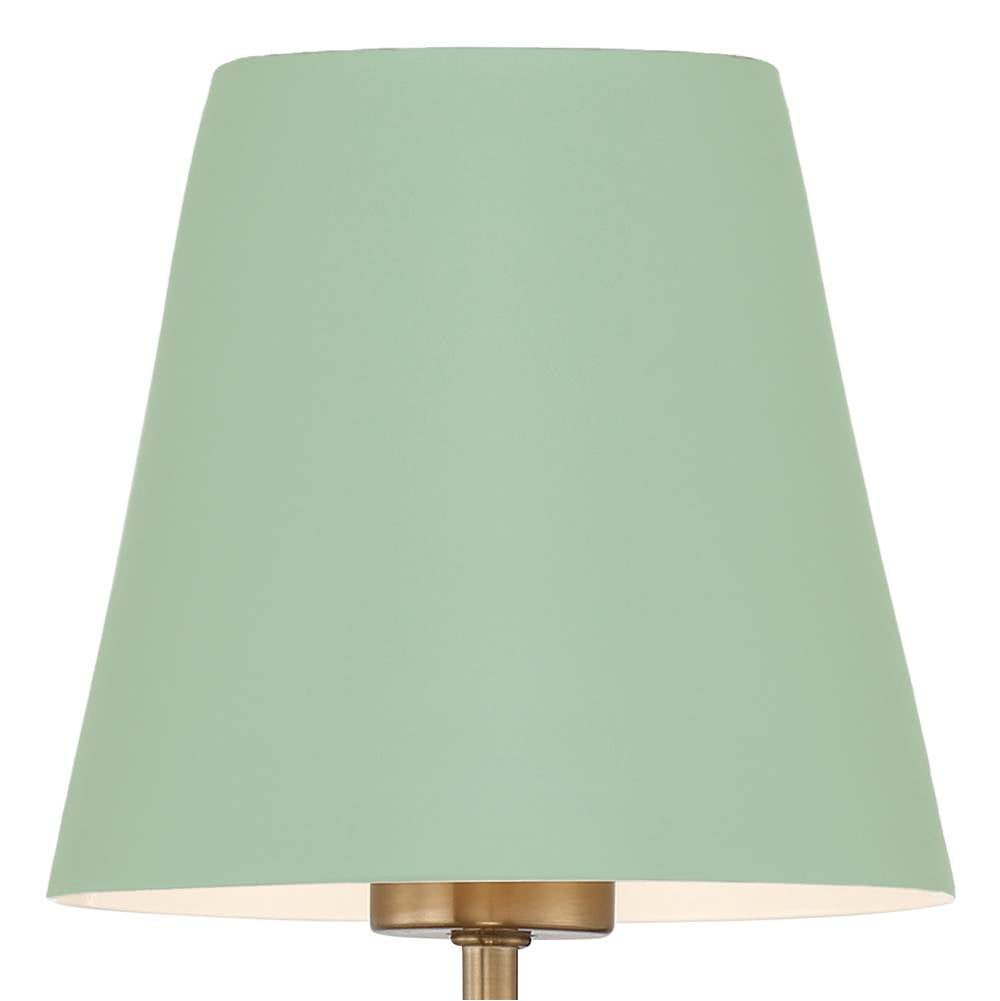 Crystorama XAV-B8321-VG-GR Vibrant Gold,Green Xavier 1 Light Vibrant Gold Plus Green Sconce Image 2