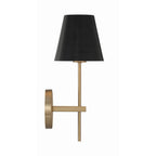 Crystorama Xavier 1 Light Matte Black Wall Mount