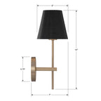 Crystorama XAV-B8321-VG Vibrant Gold Xavier 1 Light Vibrant Gold Wall Mount Image 2