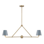 Crystorama XAV-B9302-VG-BL Vibrant Gold,Blue Xavier 2 Light Vibrant Gold Plus Blue Chandelier Image 1