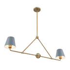 Crystorama XAV-B9302-VG-BL Vibrant Gold,Blue Xavier 2 Light Vibrant Gold Plus Blue Chandelier Image 3