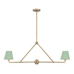 Crystorama XAV-B9302-VG-GR Vibrant Gold,Green Xavier 2 Light Vibrant Gold Plus Green Chandelier Image 1