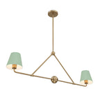 Crystorama XAV-B9302-VG-GR Vibrant Gold,Green Xavier 2 Light Vibrant Gold Plus Green Chandelier Image 3