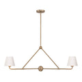 Crystorama XAV-B9302-VG-WH Vibrant Gold, White Xavier 2 Light Vibrant Gold Plus White Chandelier Image 1