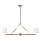 Crystorama XAV-B9302-VG-WH Vibrant Gold, White Xavier 2 Light Vibrant Gold Plus White Chandelier Image 1