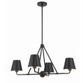 Crystorama XAV-B9304-MK Matte Black Xavier 4 Light Matte Black Chandelier Image 1