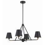 Crystorama XAV-B9304-MK Matte Black Xavier 4 Light Matte Black Chandelier Image 1