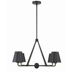 Crystorama XAV-B9304-MK Matte Black Xavier 4 Light Matte Black Chandelier Image 6