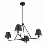Crystorama XAV-B9304-MK Matte Black Xavier 4 Light Matte Black Chandelier Image 5