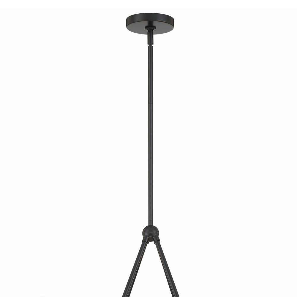 Crystorama XAV-B9304-MK Matte Black Xavier 4 Light Matte Black Chandelier Image 3