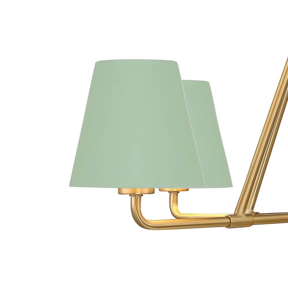 Crystorama XAV-B9304-VG-GR Vibrant Gold,Green Xavier 4 Light Vibrant Gold Plus Green Chandelier Image 2