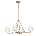 Crystorama XAV-B9304-VG-WH Vibrant Gold, White Xavier 4 Light Vibrant Gold Plus White Chandelier Image 1