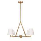 Crystorama Xavier 4 Light Vibrant Gold Plus White Chandelier