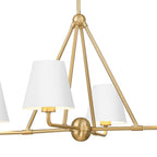 Crystorama XAV-B9304-VG-WH Vibrant Gold, White Xavier 4 Light Vibrant Gold Plus White Chandelier Image 2
