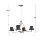 Crystorama XAV-B9304-VG Vibrant Gold Xavier 4 Light Vibrant Gold Chandelier Image 2