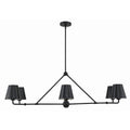 Crystorama XAV-B9306-MK Matte Black Xavier 6 Light Matte Black Chandelier Image 1