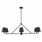 Crystorama XAV-B9306-MK Matte Black Xavier 6 Light Matte Black Chandelier Image 1
