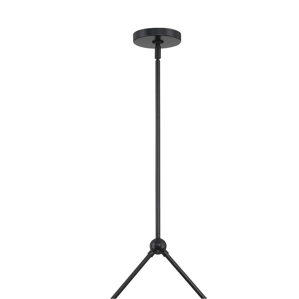 Crystorama XAV-B9306-MK Matte Black Xavier 6 Light Matte Black Chandelier Image 3