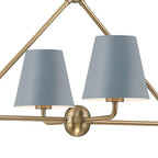 Crystorama XAV-B9306-VG-BL Vibrant Gold,Blue Xavier 6 Light Vibrant Gold Plus Blue Chandelier Image 2